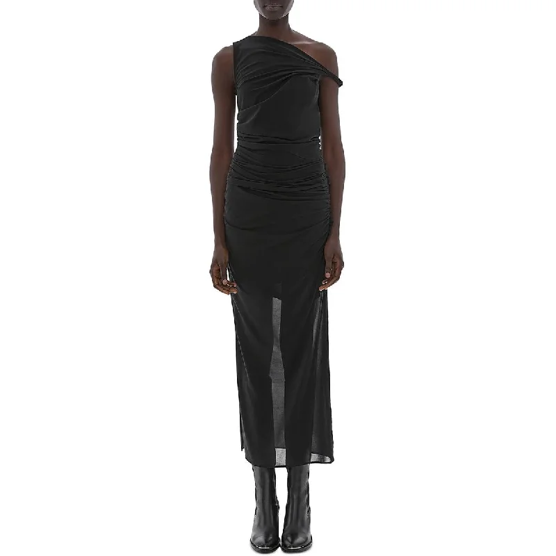 Flash Shopping Deal Helmut Lang Womens Ruched Twist Midi Dress