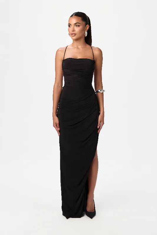 Weekend Price Breaks Hourglass Ruched Strap Maxi Dress