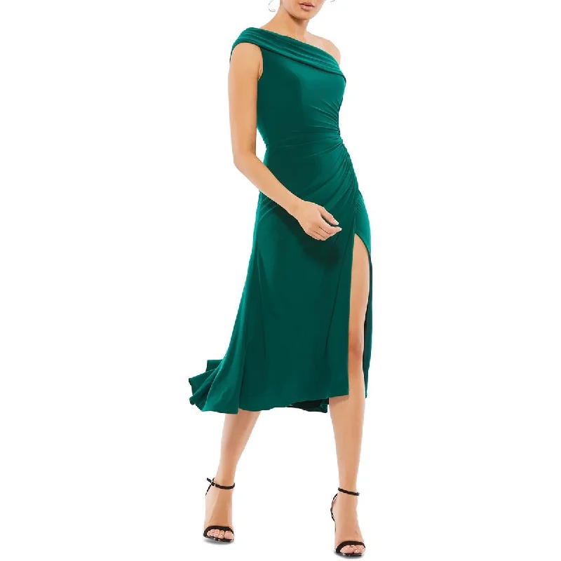 Limited Quantity Ieena for Mac Duggal Womens Asymmetric Jersey Cocktail and Party Dress
