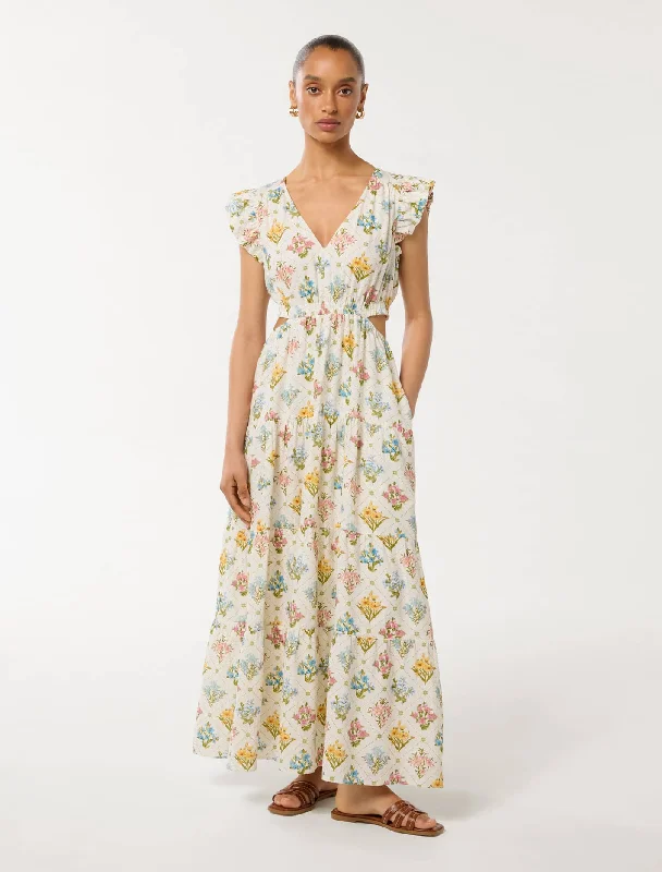 Weekend Deal Rush Isabel Petite Waist Cutout Maxi Dress
