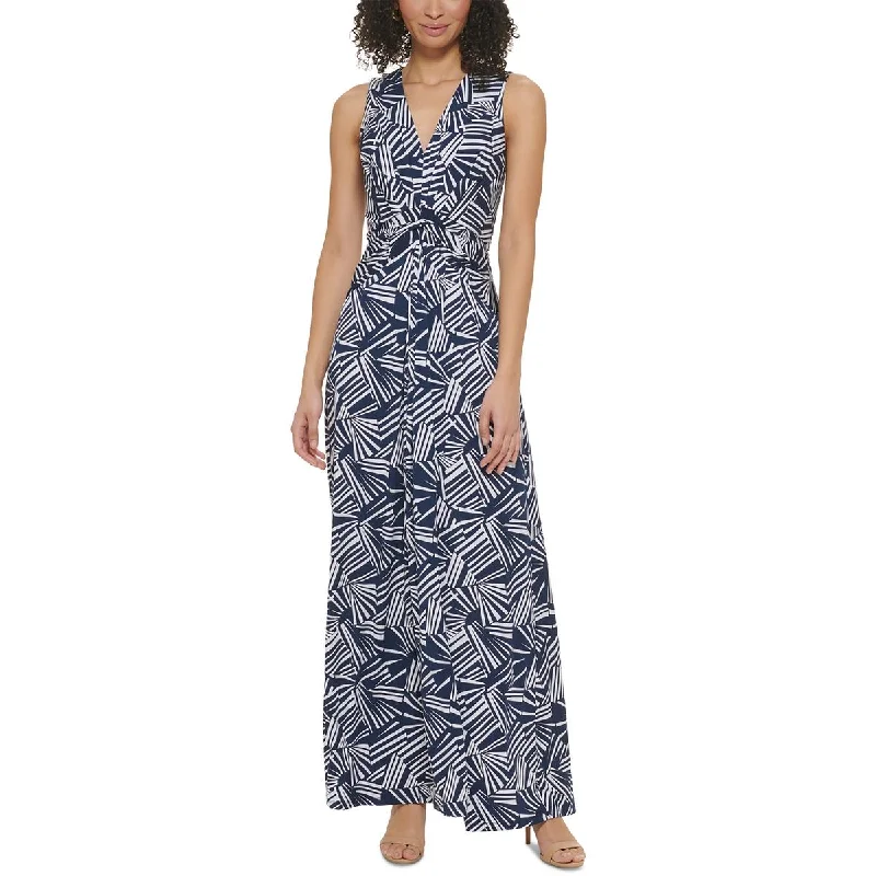 Unseen Savings Jessica Howard Womens Jersey Printed Maxi Dress