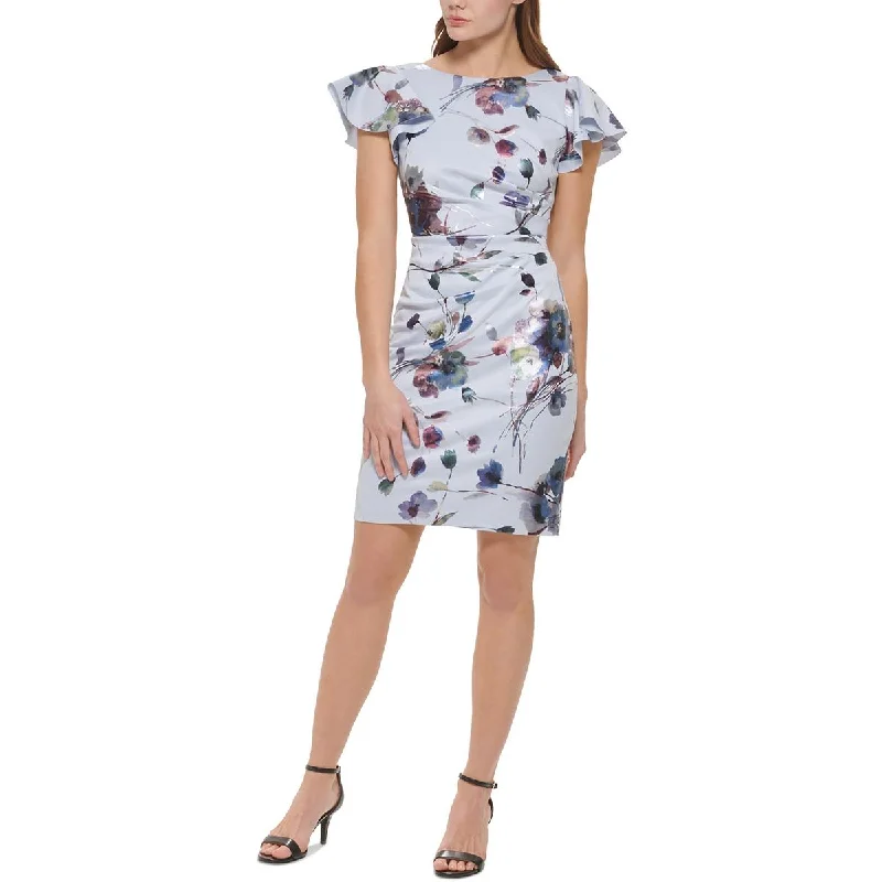 Only for You Jessica Howard Womens Petites Floral Print  Cocktail And Party Dress
