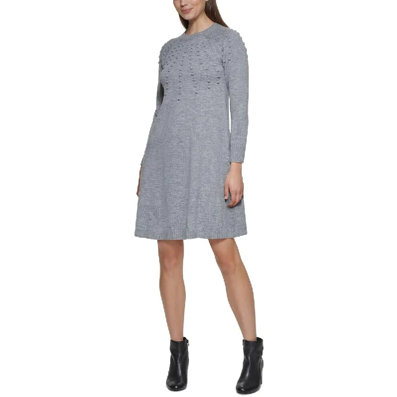 Jessica Howard Womens Petites Knit Short Sweaterdress