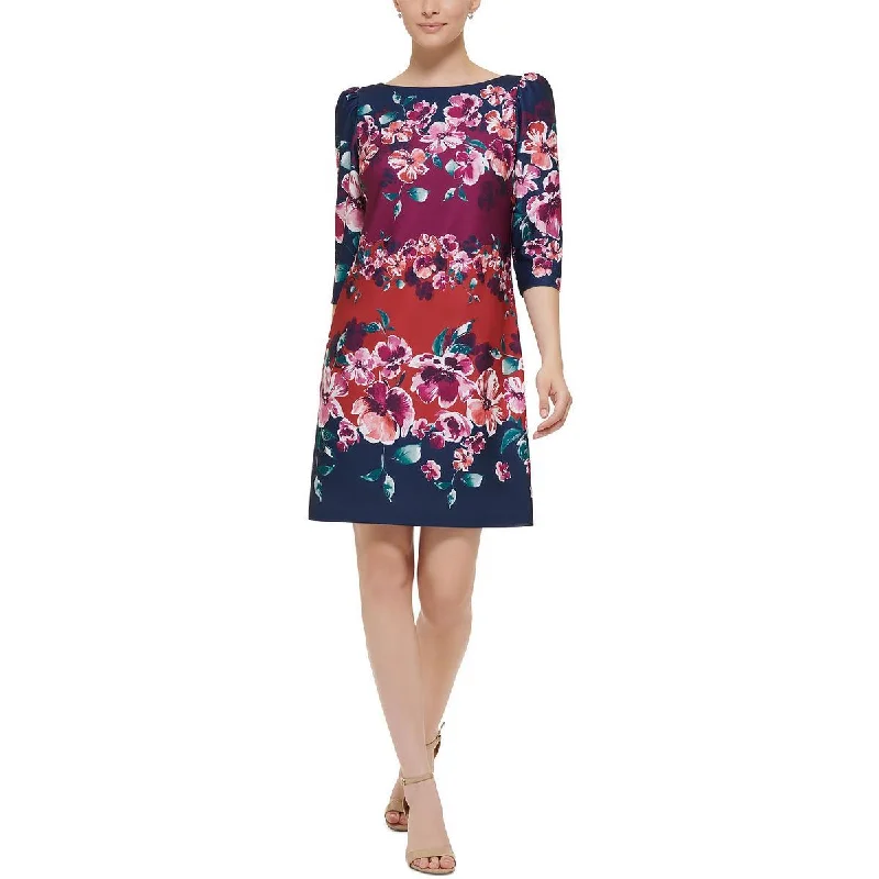 Weekend Big Savings Jessica Howard Womens Plus Floral Knee-Length Shift Dress