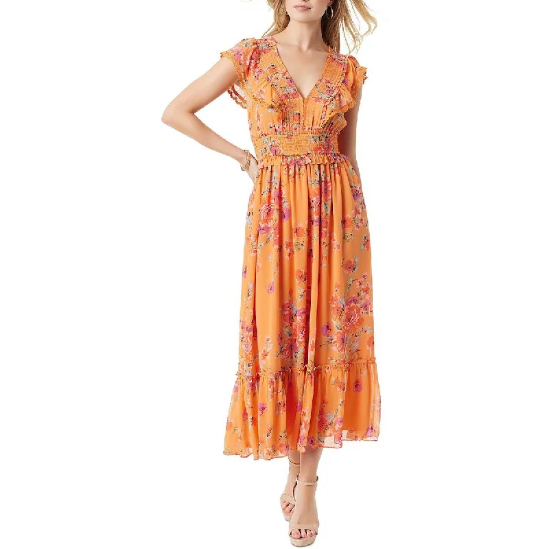 Get It Now Jessica Simpson Womens   Floral Print Long Maxi Dress