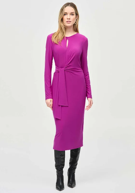 Joseph Ribkoff Knotted Waist Midi Dress, Empress