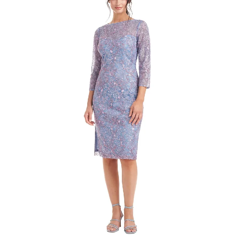 Exclusive Flash Sale JS Collections Womens Embroidered Knee-Length Cocktail and Party Dress Exclusive Flash Sale JS Collections Womens Embroidered Knee-Length Cocktail and Party Dress