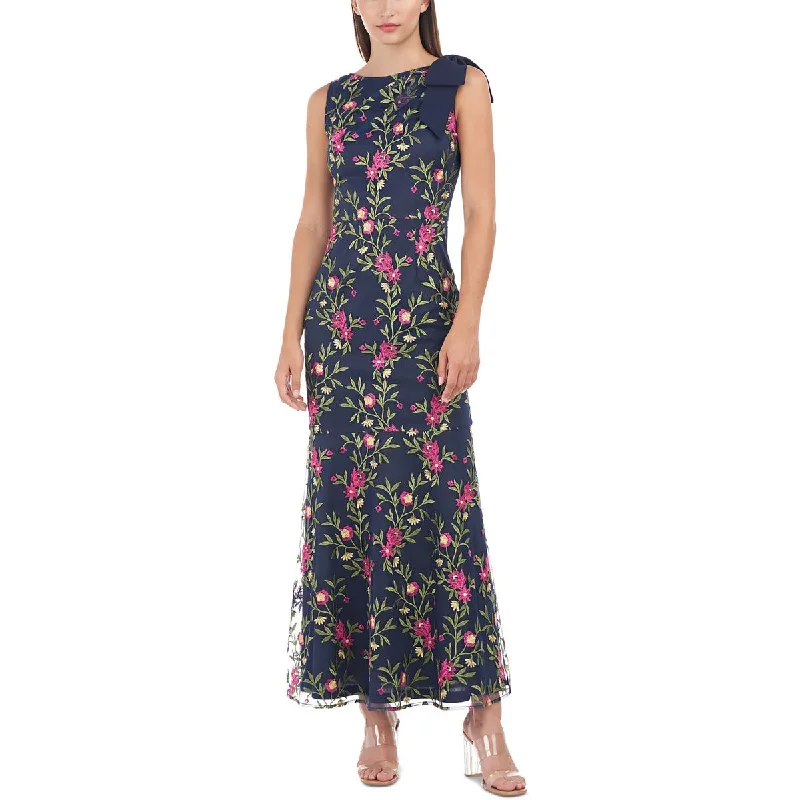 Weekend Hot Picks JS Collections Womens Embroidered Mesh Maxi Dress