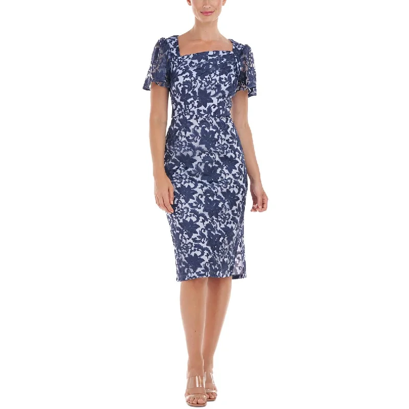 Deal of the Week JS Collections Womens Embroidered Square Neck Cocktail And Party Dress Deal of the Week JS Collections Womens Embroidered Square Neck Cocktail And Party Dress