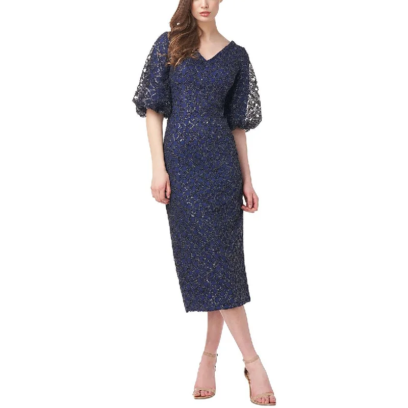 JS Collections Womens Sequined Midi Cocktail and Party Dress