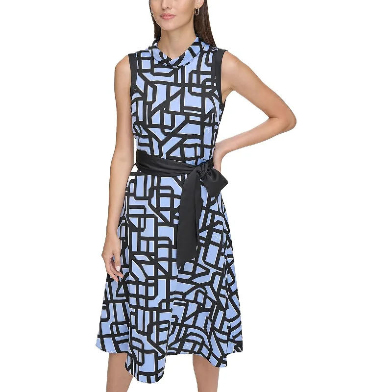 Flash Shopping Deal Karl Lagerfeld Paris Womens Belted Long Maxi Dress
