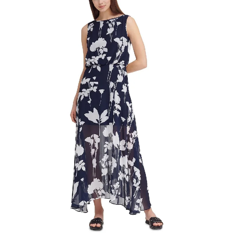 Final Clearance Karl Lagerfeld Paris Womens Floral Long Maxi Dress