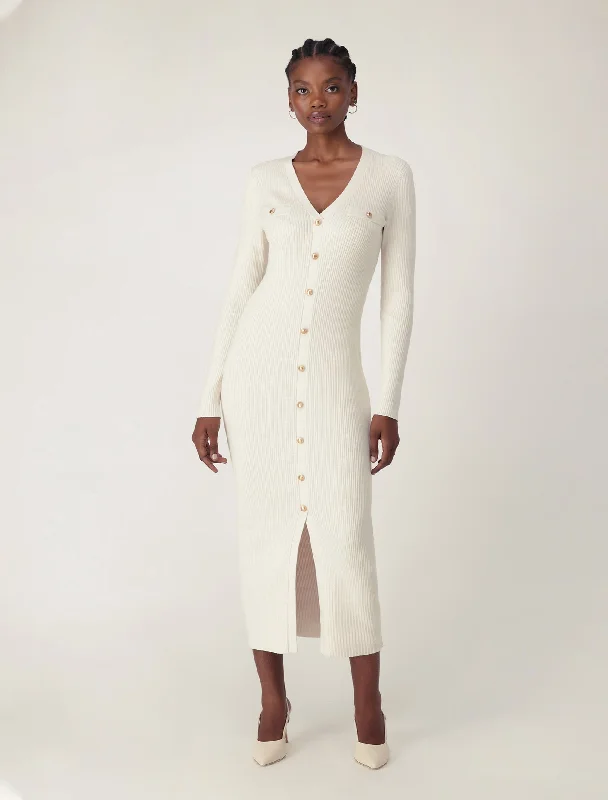 Weekend Markdowns Galore Karlie V Neck Knitted Midi Dress
