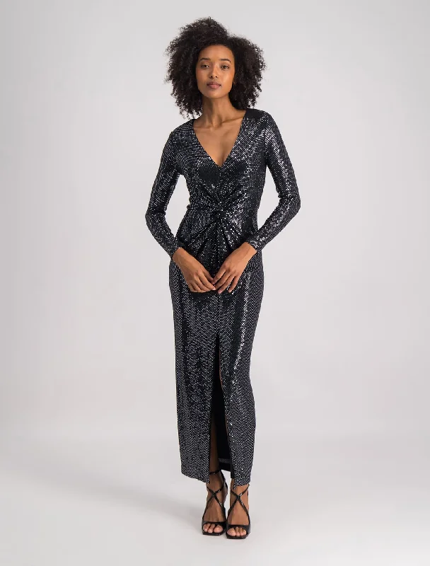 Weekend Best Price Deals Larissa Metallic Twist Midi Dress