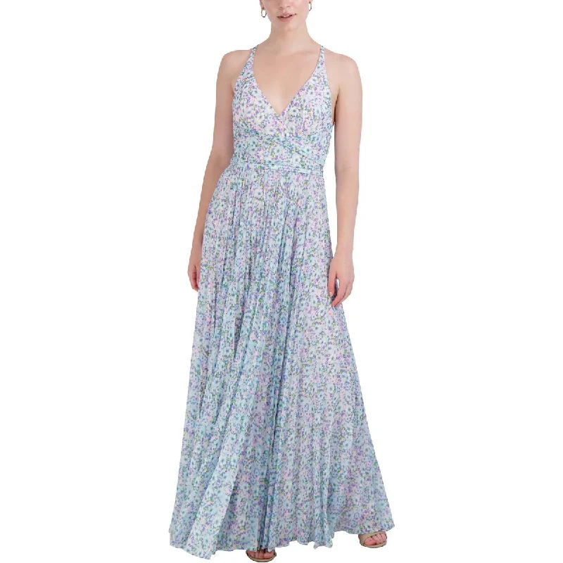 Laundry by Shelli Segal Womens Chiffon Floral Maxi Dress