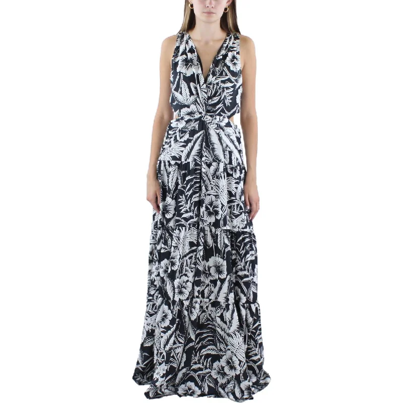 Lauren Ralph Lauren Womens Cut-Out  Maxi Dress