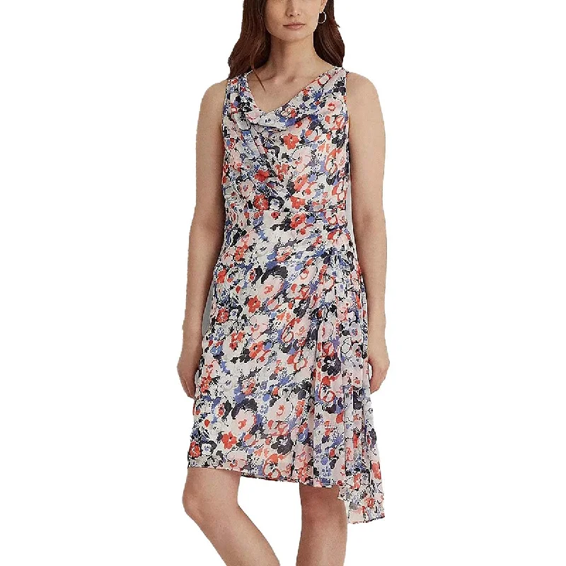 Shop & Save More Lauren Ralph Lauren Womens Floral Gathered Cocktail And Party Dress