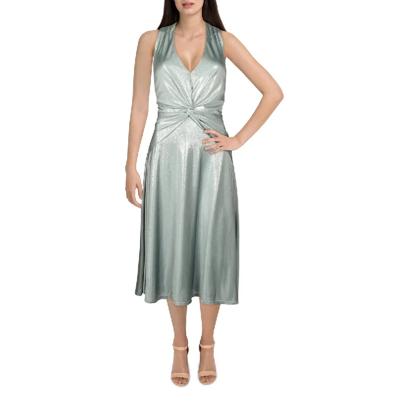 Unbeatable Offer Lauren Ralph Lauren Womens Foil-Print Mid-Calf Cocktail And Party Dress