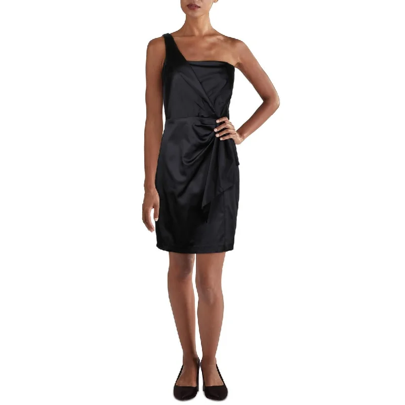 One-Day Sale Lauren Ralph Lauren Womens Satin Pleated Cocktail And Party Dress