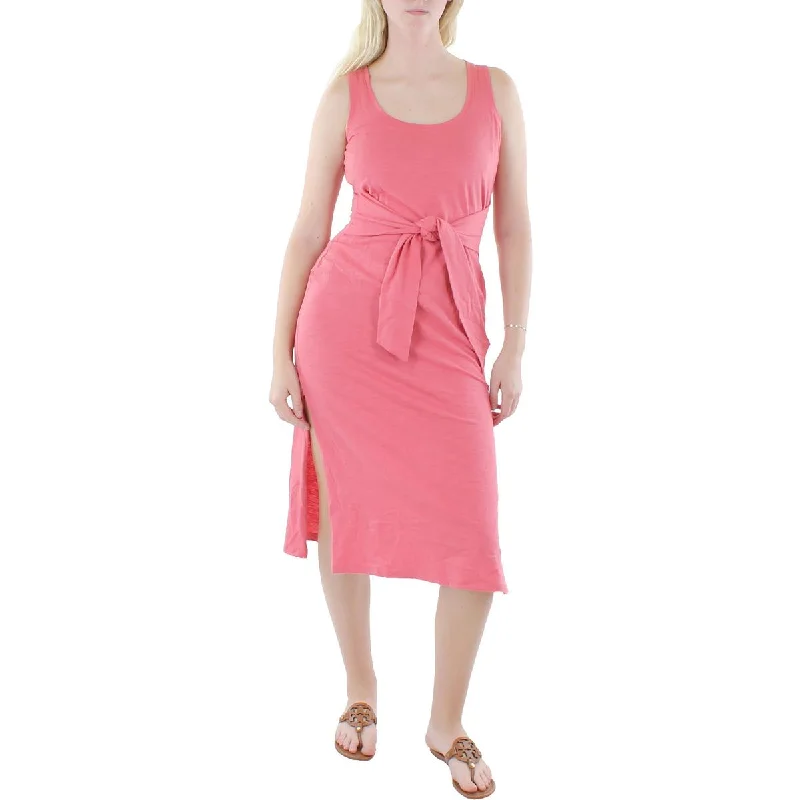 Limited-Time Deal Lauren Ralph Lauren Womens Tie-Waist Mid-Calf Midi Dress