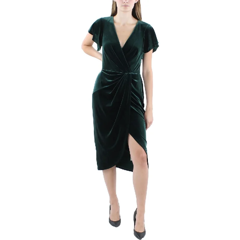 Weekend Exclusive Bargains Lauren Ralph Lauren Womens Velvet Mid-Calf Cocktail And Party Dress Weekend Exclusive Bargains Lauren Ralph Lauren Womens Velvet Mid-Calf Cocktail And Party Dress