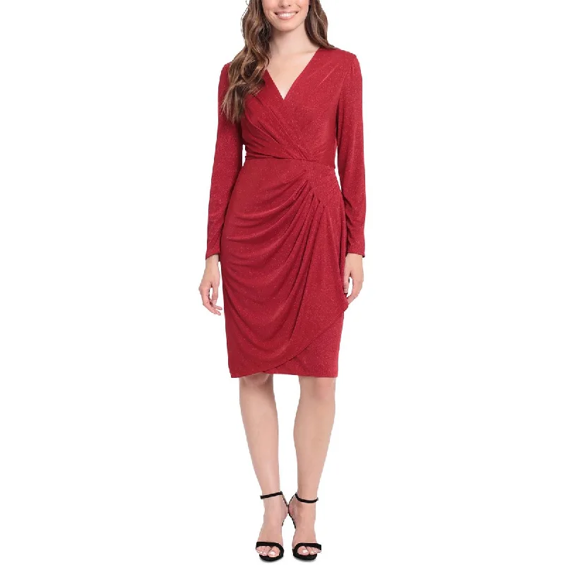 Weekend Steals and Deals London Times Womens Drape Folds Cocktail And Party Dress
