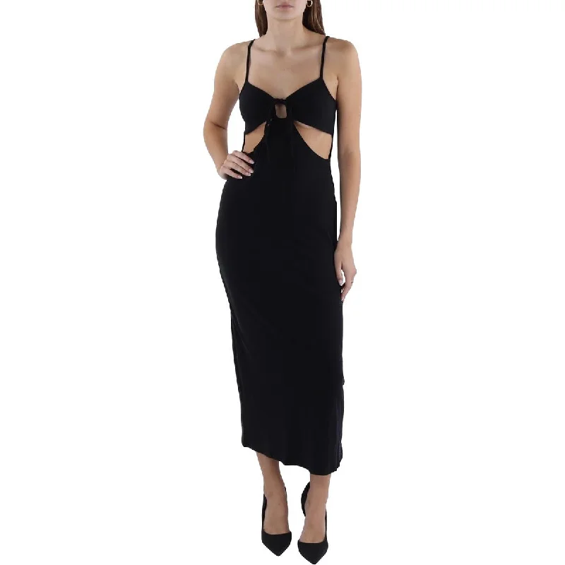 L'Space Womens Naomi Cut-Out Sleeveless Midi Dress