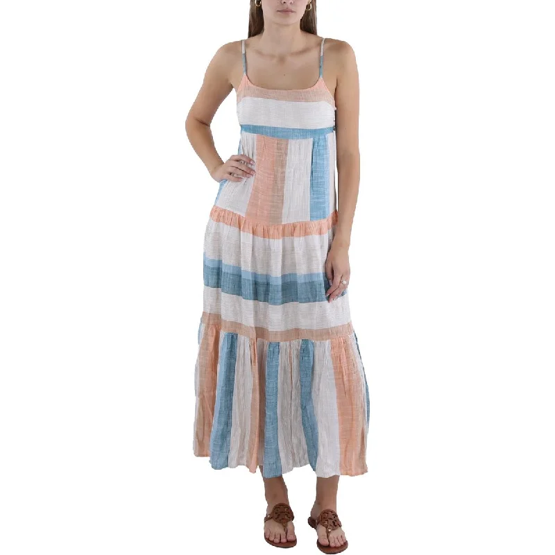 Crazy Price Cuts L'Space Womens Santorini Colorblock Sleeveless Maxi Dress