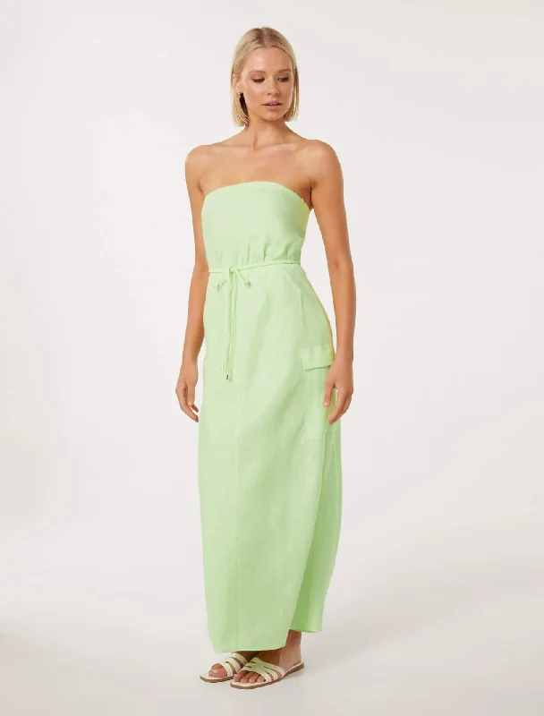 Weekend Only Savings Mabel Strapless Cargo Midi Dress