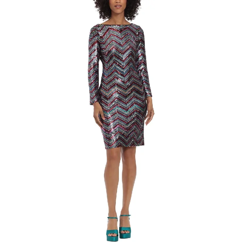Weekend Deal Fever Maggy London Womens Sequin Mini Cocktail and Party Dress