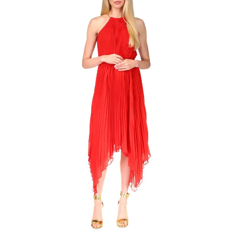 Best Prices This Week MICHAEL Michael Kors Womens Shutter Pleat Midi Halter Dress