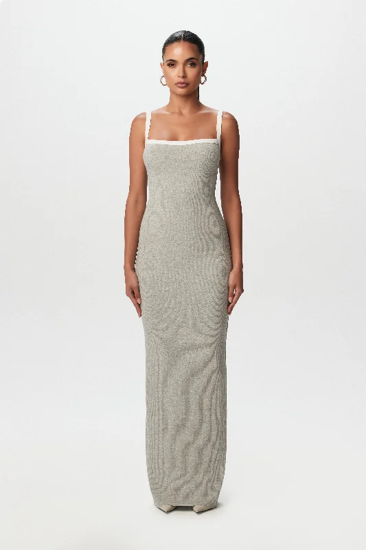 Weekend Bargain Shopping Micro Ribbed Tank Maxi Dress