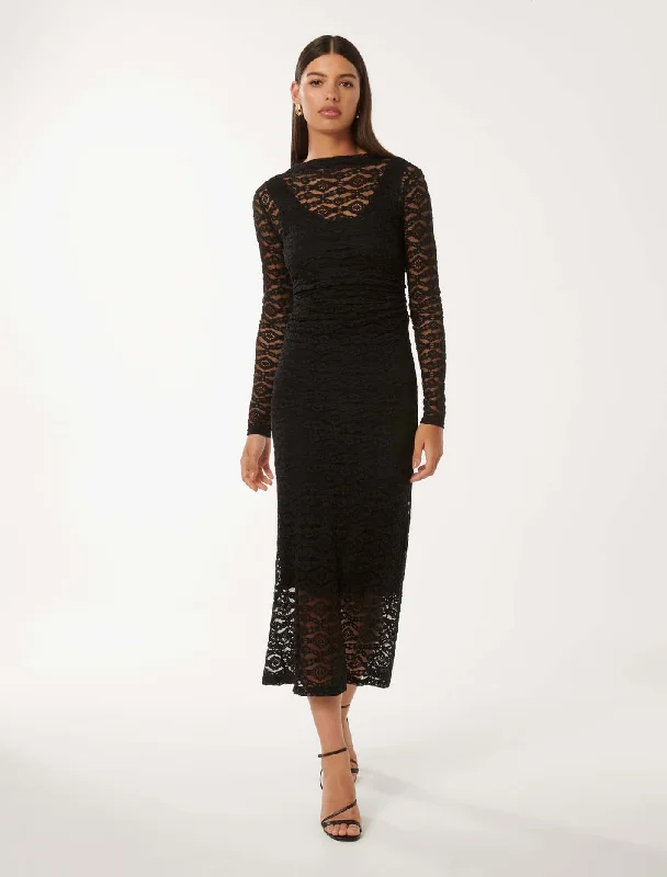 Weekend Savings Bonanza Misty Lace Midi Dress