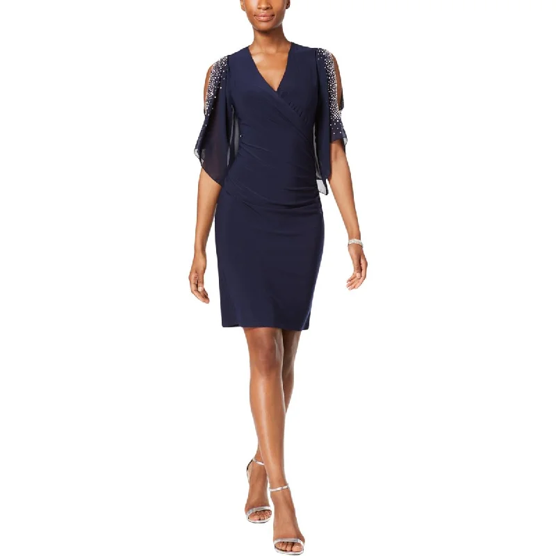 MSK Womens Matte Jersey Beaded Cocktail And Party Dress