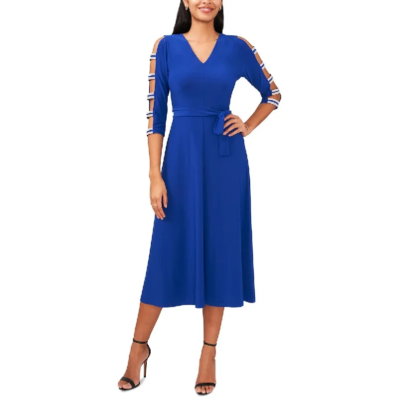 MSK Womens Embellished Long Cocktail and Party Dress