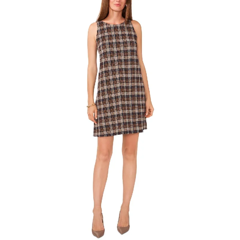 MSK Womens Keyhole Midi Shift Dress