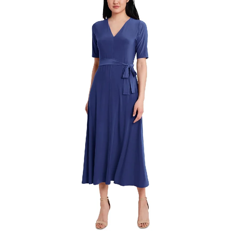 Massive Discounts MSK Womens Knit V-Neck Midi Dress