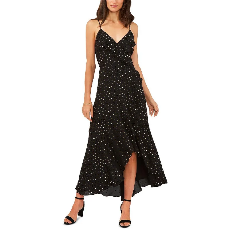 Weekend Price Slash Event MSK Womens Petites Ruffled Long Wrap Dress