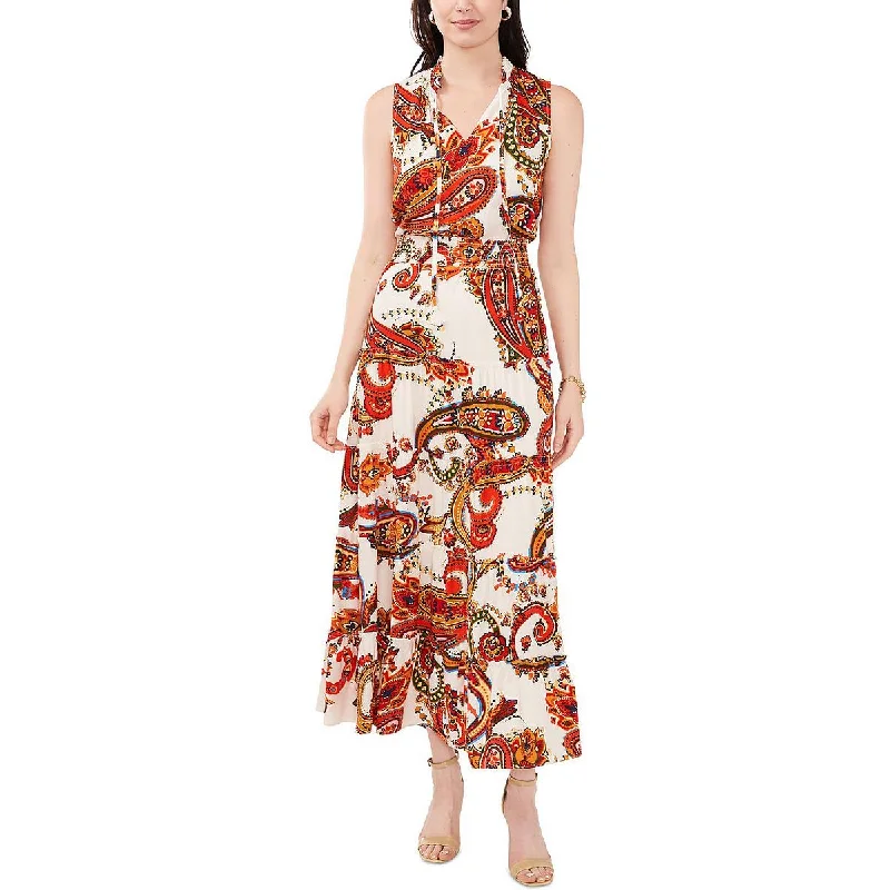 Shop & Save Big MSK Womens Printed Tiered Maxi Dress