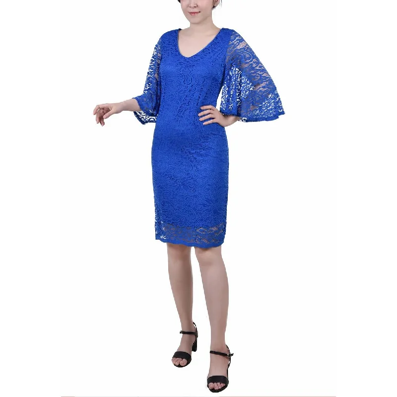 Weekend Special Discounts NY Collection Womens Lace Knee Length Midi Dress
