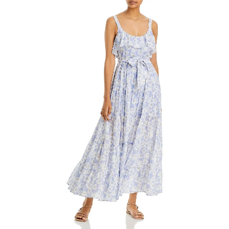 End-of-Season Sale Paige Womens Tevin Floral Print Long Maxi Dress