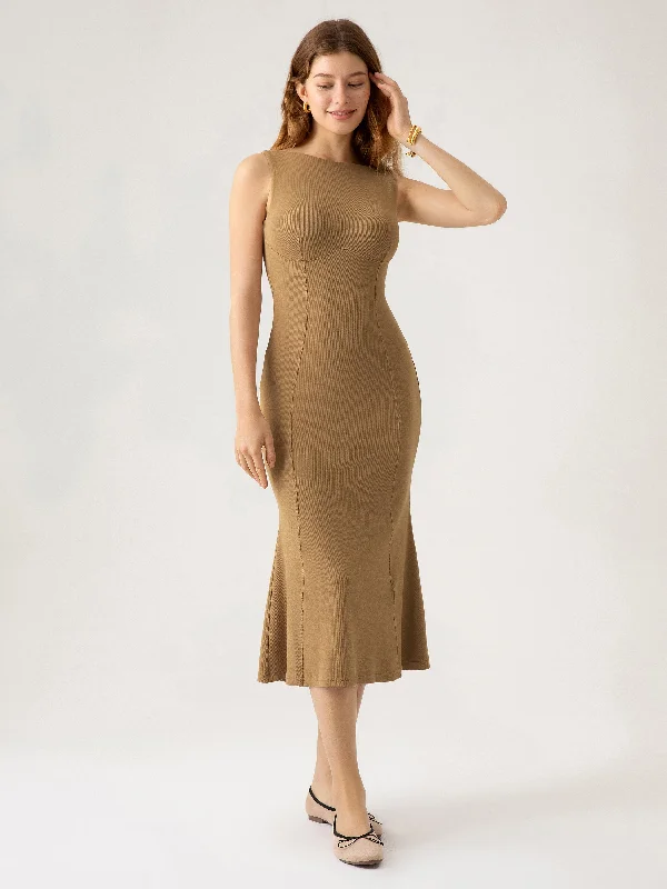 Weekend Special Offers Bustier Open-Back Brami Mermaid Dress
