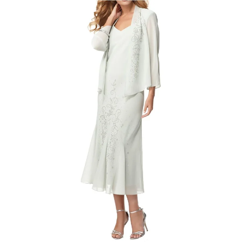 Weekend Sale Day R&M Richards Women’s Two-Piece Embellished A-Line Midi Dress with Jacket