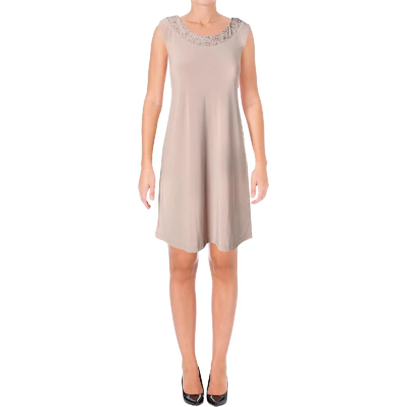 Weekend Markdowns Galore R&M Richards Womens Petites Matte Jersey Glitter Cocktail And Party Dress