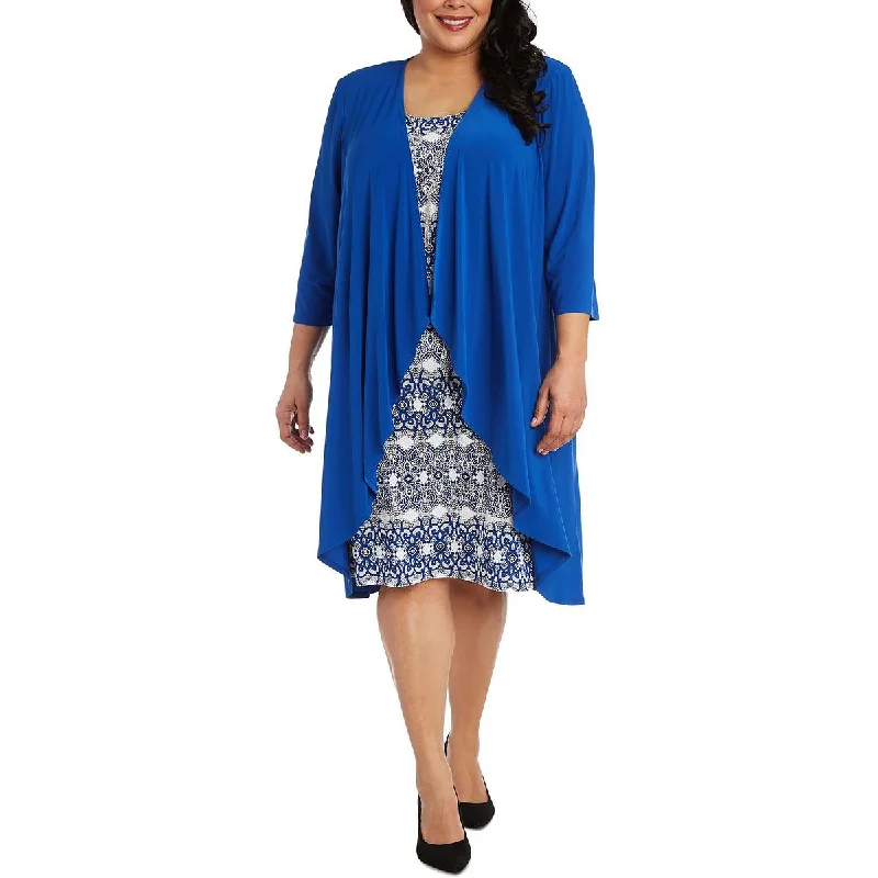 Special Shopping Event R&M Richards Womens Plus Jacket Midi Two Piece Dress
