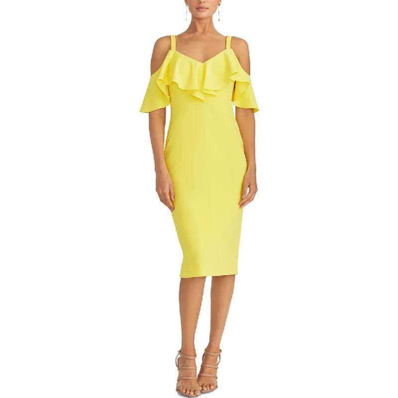 Rachel Rachel Roy Womens Marcella Drapey Ruffled Sheath Dress