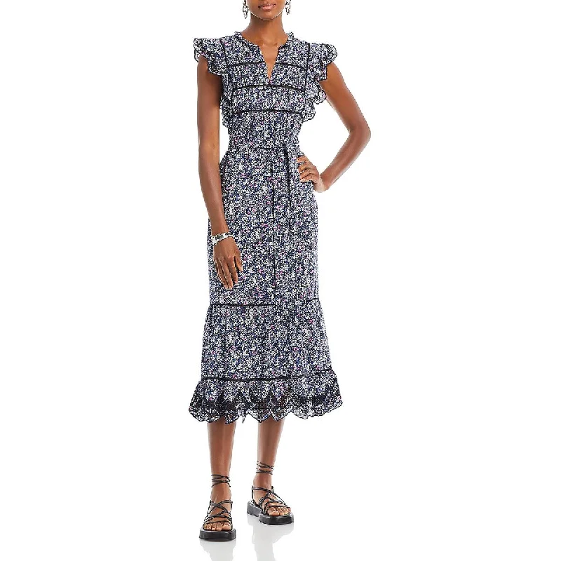 Unbeatable Flash Deals Rails Womens Sofie Cotton Eyelet Midi Dress