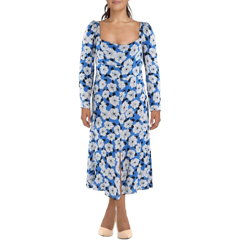 Price Slash Alert Reiss Womens Miller Floral Front Slit Maxi Dress