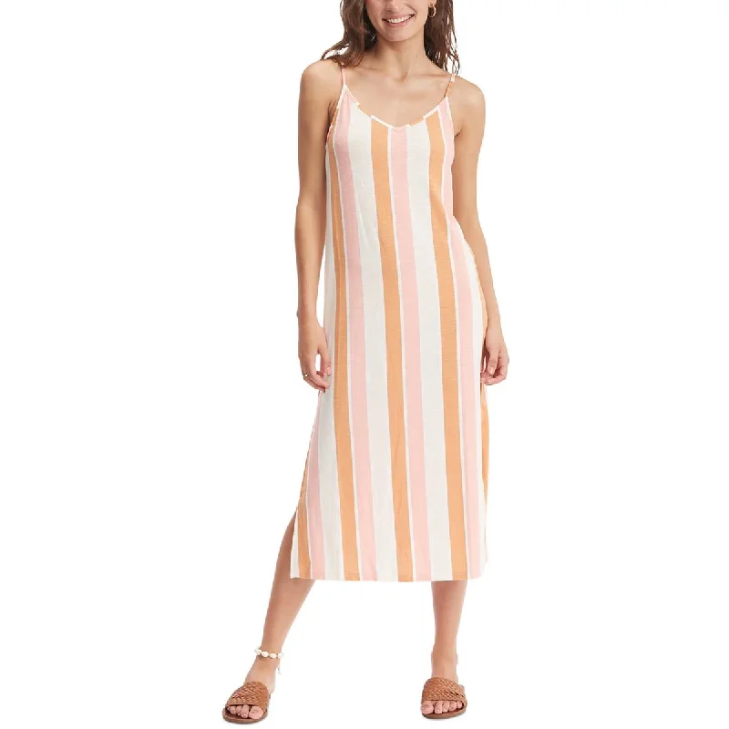 Weekend Only Deals Roxy Womens Juniors Striped Slub Midi Dress