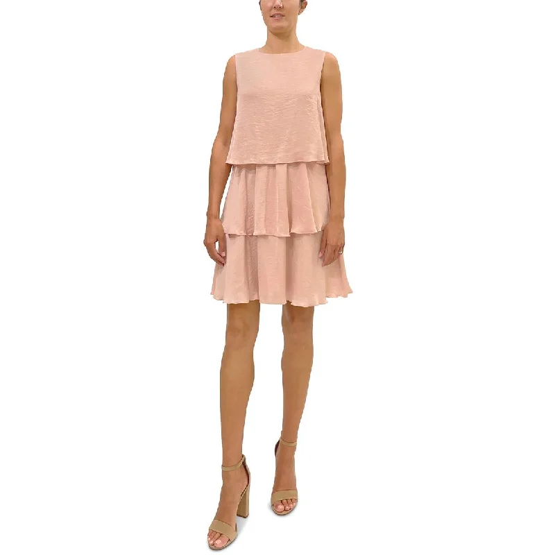 Shop & Get More Sam Edelman Womens Satin Tiered Cocktail and Party Dress